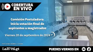 Retransmisión Comisión Postuladora inicia votación final de aspirantes a magistrados [upl. by Atin]