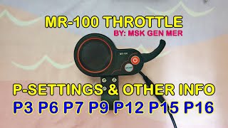 MR100 THROTTLE PSETTINGS MOBER S10 ELECTRIC SCOOTER GUIDE TAGALOG EKSPH [upl. by Aigroeg]