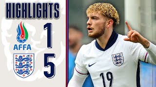 Azerbaijan U21 15 England U21  Archie Gray Scores On Debut  Highlights [upl. by Anaeda]