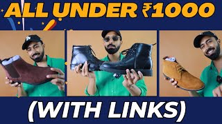 4 MUST HAVE BOOT TYPES UNDER RS 1000 Boots haul for men 2023 [upl. by Ellenahs]