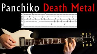 Panchiko Death Metal Guitar Lesson  Guitar Tab  Guitar Tabs  Chords  Cover [upl. by Mcclenon]