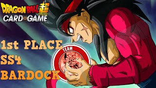 UNDEFEATED SS4 Bardock Prismatic Striker Deck Profile  Dragon Ball Super Card Game [upl. by Novahc]