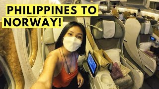 TRAVELING ALONE to NORWAY 🇳🇴  my journey from Manila to Oslo [upl. by Ahsinra]