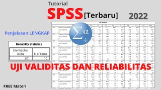 Tutorial SPSS  Cara Uji Validitas dan Reliabilitas Lengkap [upl. by Ehctav]