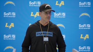 Jim Harbaugh On Injury Updates vs Broncos  LA Chargers [upl. by Moshe825]