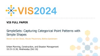 SimpleSets Capturing Categorical Point Patterns with Simple Shapes  Fast Forward  VIS 2024 [upl. by Ydarg]