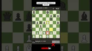 Can a single mistake change this chess game ♟️ shorts chess [upl. by Yremogtnom]