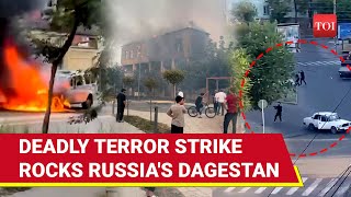 Russia Under Attack Terrorists Storm Church Synagogue In Dagestan Region Several Killed amp Injured [upl. by Omissam]