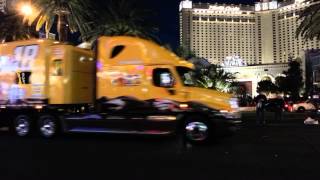 2014 NASCAR Hauler Parade Las Vegas [upl. by Gizela]