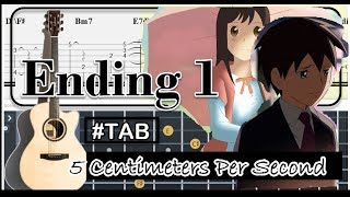 Guitar Tab  Ending 1 Centimeters Per Second OST Fingerstyle Tutorial Sheet Lesson Anp [upl. by Nedyrb15]