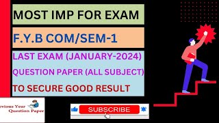 FYBCOM COMMERCE SEMESTER1 ALL SUBJECTS QUESTION PAPERS GUJARAT UNIVERSITY JANUARY2024 [upl. by Laband576]