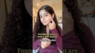 Foundations that are acne safe amp Non acne safe acnesafemakeup acneproneskin [upl. by Nyladnar]