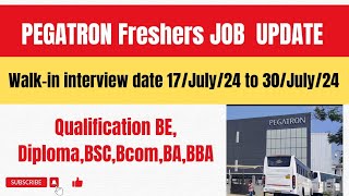 PEGATRON Freshers walkin interview update Career coachதமிழ் [upl. by Moise]