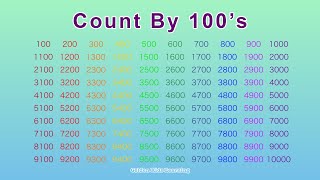 Count by 100s Song  Skip counting by 100 up to 10000 YouTube  Golden Kids Learning [upl. by Aneelas]