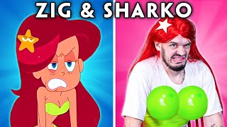 ZIG AND SHARKO WITH ZERO BUDGET  Zig amp Sharko and Marina Funny Cartoon Parodies [upl. by Neelya]