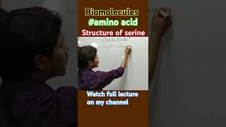 Structure of serine amino acid biomolecules biology class 11 [upl. by Akiria]