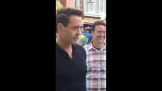 Robert Downey Jr in Shelburne Falls MA [upl. by Ahseya]