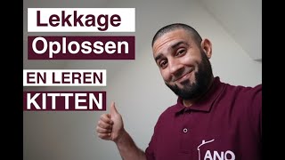 Badkamer lekkage oplossen en leer netjes afkitten [upl. by Naro673]