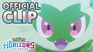 A TagTeam Pokémon Battle 💥  Pokémon Horizons The Series  Official Clip [upl. by Viviane]