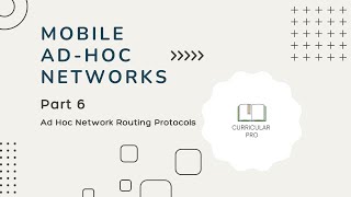 Ad Hoc Network Routing Protocols  Part 6 Mobile Adhoc Networks [upl. by Lazare]