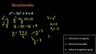 Equações Biquadradas  Matemática  HORA DO ENEM [upl. by Susana]