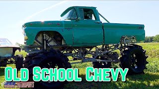 Old Shool Chevy Mega Truck Boggin At Trumbles [upl. by Lokim]