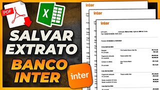 Como tirar extrato do banco inter em PDF pelo aplicativo  Versão atualizada 2024 [upl. by Galanti]