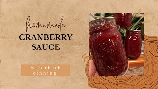 Homemade Cranberry Sauce just in time for the holidays [upl. by Llemaj537]