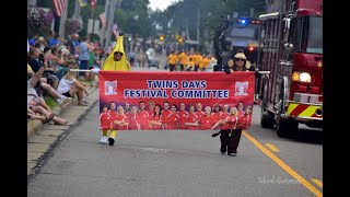 The 47th Annual Twins Days quotDouble Takequot Parade  August 6 2022  Twinsburg Ohio [upl. by Neliac]