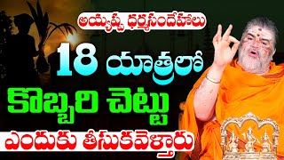 శబరిమలకు కొబ్బరి చెట్టు ఎందుకు తీసుకువెళ్తారు  Shabarimala Yatra  Venkatesh Sharma  Himdu tv [upl. by Hannie]