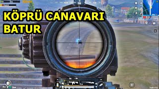 KÖPRÜ CANAVARI BATUR  YİNE KÖPRÜ KESTİM MÜTHİŞ MAÇ SOLO SQUAD PUBG MOBİLE [upl. by Eidur292]