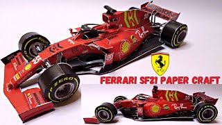 Ferrari SF21 F1 car made from Paper  Carlos Sainz [upl. by Spalla]