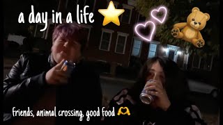 a day in my life vlog  friends animal crossing good food [upl. by Nomolas]