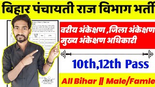 Bihar Panchayati Raj Vacancy 2024  Syllabus Qualification Form Fill Details [upl. by Ttocserp81]