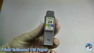 Inside Canon 24 Colour BCI24C Ink Cartridge 6882A002 [upl. by Nappy]