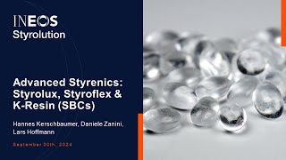 Advanced Styrenics Styrolux Styroflex amp KResin SBCs EMEA  webinar [upl. by Ainoz]