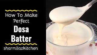 Dosa Recipe For Beginner Part 1 How To Make Perfect Dosa Batter In a Mixie For Crispy Thin Dosa [upl. by Bibbie]