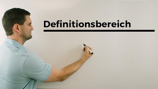 Definitionsbereich bei Funktionen  Mathe by Daniel Jung [upl. by Sisco1]