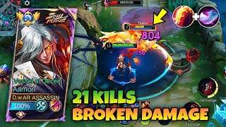 HOW TO DOMINATE ENEMY WITH AAMON AAMON BROKEN DAMAGE BUILDmlbb aamonbestbuild [upl. by Haslam744]