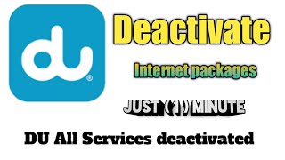 Du deactivate All Services unsubscribe  Du deactivate all subscription  du deactivate data bundle [upl. by Htiekram]