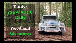 Tamiya Citroën 2CV Rally  Woodland Adventures [upl. by Ettennat252]