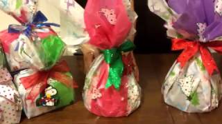 How To Wrap A Gift Basket With Cellophane Part 2 [upl. by Harima]