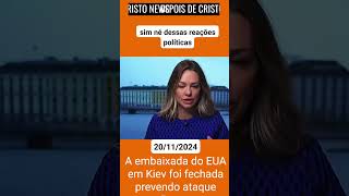 EUA manda fechar a embaixada na Ucrânia por possível ataque Russo euarussia depoisdecristo [upl. by Suoiluj]