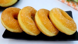 RESEP DONAT EMPUK DAN LEMBUT TANPA MIXER [upl. by Llenrap]