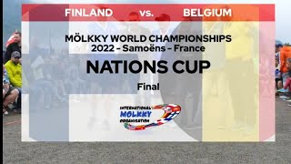 Mölkky Finland vs Belgium  NATIONS CUP 2022 [upl. by Ahsinik574]