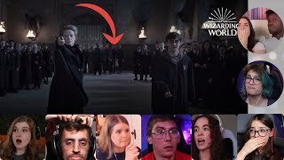 MINERVA MCGONAGALL VS SNAPE Fight Scene  HP amp the Deathly Hallows Pt 2  Reaction Compilation [upl. by Illyes]