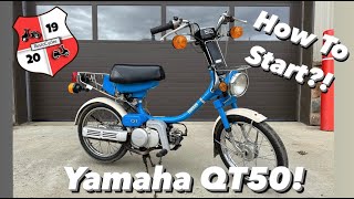 How To Start A 1984 Yamaha QT50 Moped  Scooter [upl. by Modnar]