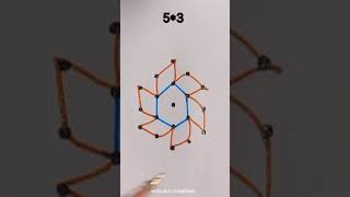 53 dots rangoli easymuggulu easyrangoli youtubeshorts  kolamtrendingviralshort dotrangolis [upl. by Chemar6]