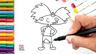 Aprende a dibujar a ARNOLD Shortman de ¡Oye Arnold  How to draw Arnold Hey Arnold [upl. by Aillicsirp]