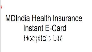 MDIndia ECardHospital List [upl. by Fachan]